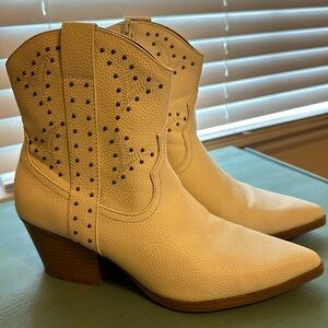 White cowboy booties